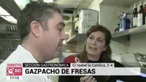 Gazpacho de fresas de Sandó en Telemadrid Gazpacho de fresas de Sandó en Telemadrid
